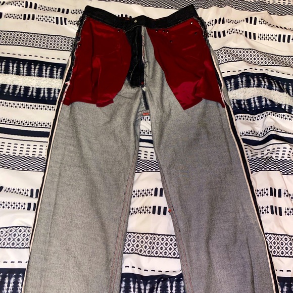 (1 of 1) 12oz japanese selvedge denim popcorn black pants - Picture 6 of 6